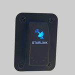 Starlink DC 3-Pole Rocker Switch – Blue LED with Mounting Plate Options (12V 20A / 24V 10A) SpaceTek - Starlink Mounts & Accessories