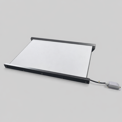 Low-profile side view of a Starlink Gen 3 Motion Mount for commercial vehicles. Ideal for rooftop internet installations, RVs, and mobile communication setups